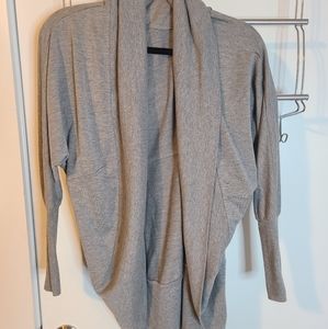 Cowl draped cartigan